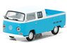 1968 VW Type2 Double Cab Pickup (Blue) (Diecast Car)
