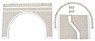 1/80(HO) Tunnel Portal Paper Kit for Double Track (Masonry Type) (Tunnel Portal & Wall, 2 Pieces Each) (Unassembled Kit) (Model Train)