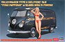 Volkswagen Type2 Delivery Van `Fire Pattern` w/Blond Girls Figure (Model Car)