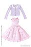 50 Fluffy Cardigan & Camisole Onepiece Set II (Lavender x Pink) (Fashion Doll)