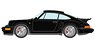 Porsche 911 (964) Turbo S Light Weight 1992 Black (Black / Red Interior) (Diecast Car)