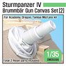 Sturmpanzer IV Brummbar Mid/Late Canvas Cover Set (2) (for Academy, Dragon, Tamiya kit) (Plastic model)