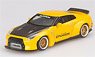 Pandem Nissan GT-R R35 Ducktail Metallic Yellow / Carbon (LHD) (Diecast Car)