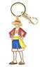 One Piece Stained Glass Style Key Chain Monkey D. Luffy New World Ver. (Anime Toy)