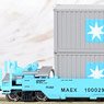 Gunderson MAXI-I Double Stack Car MAERSK #100029 with MAERSK Containers (5-Car Set) (Model Train)