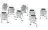 211015 (N) Metal Garbage Can (Silver) (8 Pieces) (Model Train)