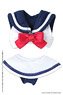 Sailor Bikini Set (White x Navy) (Fashion Doll)