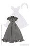 Classical Long Maid Outfit (Short Sleeve) Set (Gray) (Fashion Doll)