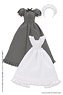 PNS Classical Long Maid Outfit (Short Sleeve) Set (Gray) (Fashion Doll)