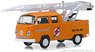 1972 VW Type2 Double Cab Pickup Ladder Truck Orange (Diecast Car)