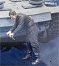 German Tank Officer `Cranking Up` (Plastic model)