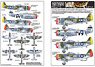 WW.II U.S.P-47D/M Thunderbolts of Hub Zemke`s 56th Fighter Group Decal Set 2 (Decal)