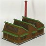 1/80(HO) HO Scale Size Wooden Factory (Saw Tooth Roof) (Unassembled Kit) (Model Train)