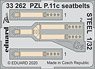 PZL P.11c Seatbelts Steel (for IBG) (Plastic model)