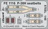 P-38H Seatbelts Steel (for Tamiya) (Plastic model)