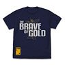 The Brave of Gold Goldran T-Shirt Navy S (Anime Toy)