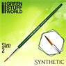 Green Series Synthetic Brush - Size 2 (Hobby Tool)