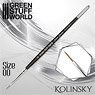 Silver Series Kolinsky Brush - Size 00 (Hobby Tool)