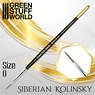 Gold Series Siberian Kolinsky Brush - Size 0 (Hobby Tool)