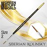 Gold Series Siberian Kolinsky Brush - Size 2 (Hobby Tool)