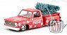 1974 シボレー ステップサイド Coca-Cola w/ツリー (レッド) クリスマスオーナメント (ミニカー)