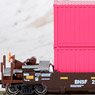 MAXI-I BNSF Swoosh Logo #238693 w/ONE (Magenta) Container (5-Car Set) (Model Train)