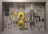 Ferrari 250 GTO Parts Display Board Yellow (Diecast Car)