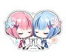 Re:Zero -Starting Life in Another World- Big Acrylic Key Ring Ram & Rem (Anime Toy)