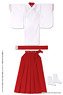 45 Long Length Miko Clothes (White x Red) (Fashion Doll)