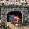 C1157 (N) Tunnel Portals Cut Stone Portals Double Track (2pcs.) (4in W x 2 25/32 in H) (Model Train)