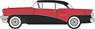 (HO) Buick Century 1955 (Carlsbad Black / Cherokee Red) (Model Train)