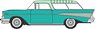 (HO) Chevrolet Nomad 1957 (Surf Green / Highland Green) (Model Train)