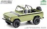 Artisan Collection - 1975 Ford Bronco Sport - Medium Green Glow with Sunraysia Wheels, Tow Mirrors, Custom Roll Bar and Tube Front Bumper (Diecast Car)