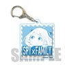 Square Clear Key Ring Spy x Family Anya Forger (Light Blue) (Anime Toy)