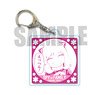 Square Clear Key Ring Spy x Family Anya Forger (Pink) (Anime Toy)