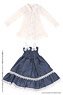 PNM Take a Break in the Shade of a Tree Dress Set (White x Navy) (Fashion Doll)