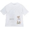 世界の終わりに柴犬と おすわりハルさん ビッグシルエットTシャツ WHITE L (キャラクターグッズ)