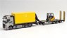 (HO) Volvo FH Gl.Flat Truck with Container, Crane / Goldhofer TU3 with Forklift (Model Train)