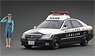 Toyota Crown (GRS180) Kangawa Prefectural Police Motor Patrol Unit Vehicle #001 with Female Police Officer Figure (Diecast Car)