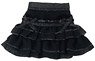 Sugar Chiffon Frilled Skirt (Black) (Fashion Doll)