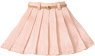 PNM Leather Belt Pleated Mini Skirts (Pink) (Fashion Doll)