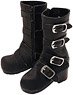 50 Side Buckle Belt Boots (Black) (Fashion Doll)