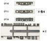 [ 8516 ] Power Bogie Frame & Under Floor Parts Set A-31 (DT10/11/16 + 4316M) Gray (for 1-Car) (Model Train)