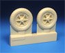 Bf109E/F Mainwheels with Ribbed Tires (Plastic model)
