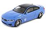 BMW M4 Yas Marina Blue Metallic w/Silver Wheel (Diecast Car)