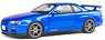 Nissan Skyline R34 GT-R (Blue) (Diecast Car)