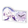 Acrylic Table Clock [Re:Zero -Starting Life in Another World-] 01 Emilia (Anime Toy)