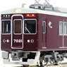 Hankyu Series 7000 (Formation 7021 Style, without Small Window) Eight Car Formation Set (w/Motor) (8-Car Set) (Pre-colored Completed) (Model Train)