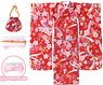 PNM Kimono Set -Sakurauta- (Scarlet) (Fashion Doll)