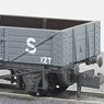 NR-40M 5 Plank Mineral Wagon (LMS, Light Gray) (Model Train)